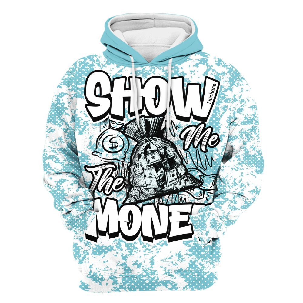 Hoodie To Match Low Legend Blue 11s - Show Me The Money Retro All Over Print