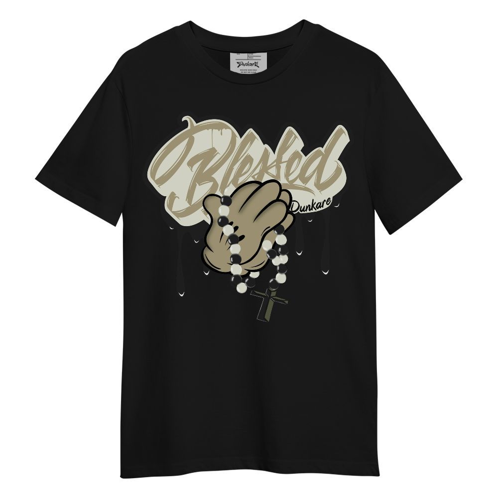 Shirt To Match Low OG Medium Olive 1s - God Blessed Drip Graphic