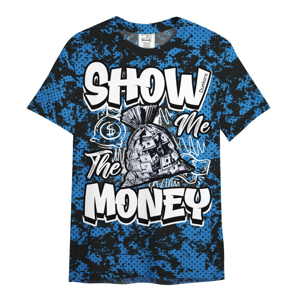 Shirt To Match Hi-Res Blue 700s - Show Me The Money Retro All Over Print