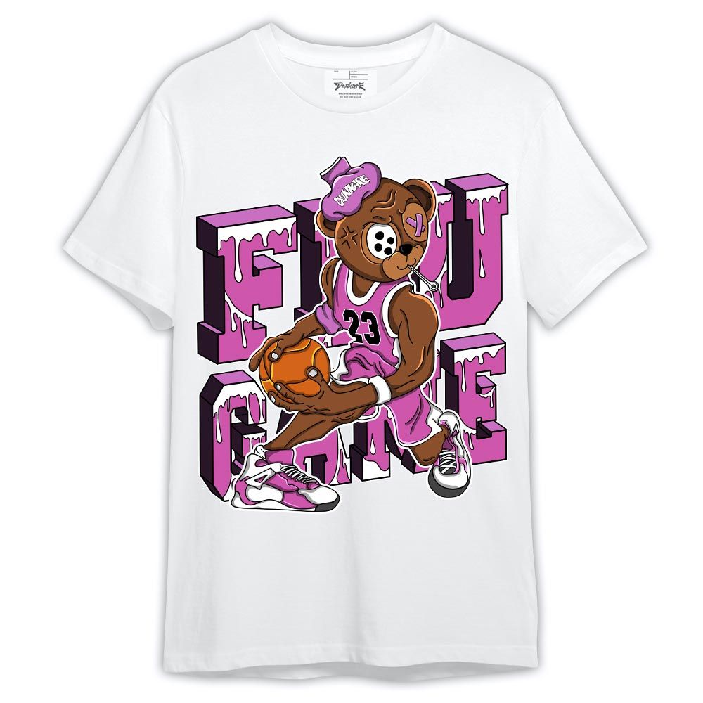 Shirt To Match Hyper Violet 4s - Graphic Flu Game Bear Shirt Outfit
