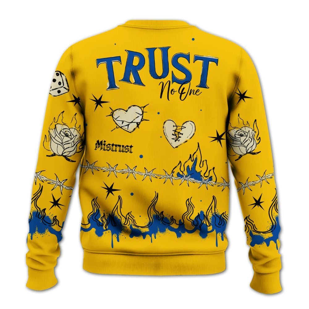 Sweatshirt To Match High Laney 1s - Trust No One Snake-Bite Doodle Crayon All Over Print
