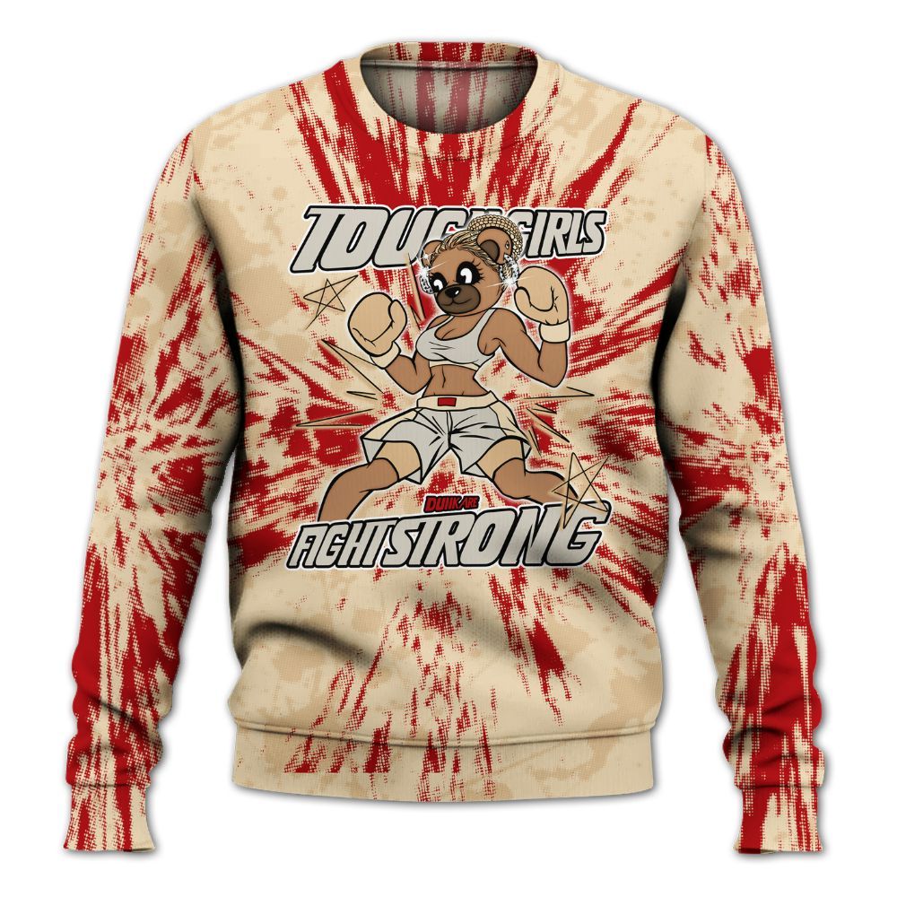 Sweatshirt To Match Dunk Low Strawberry Waffle - Gritty Girls Bear Luxury All Over Print