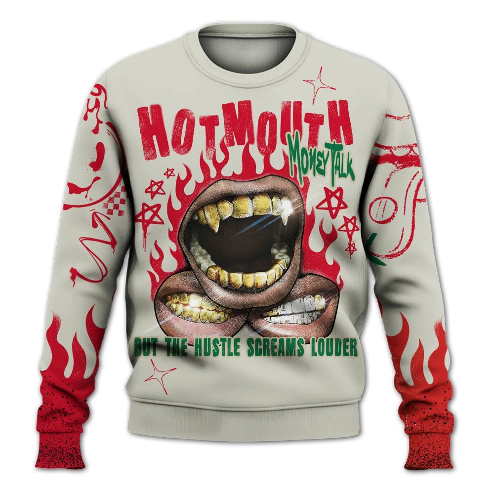 Sweatshirt To Match El Grito 5s - Mouth Burning Street Style All Over Print