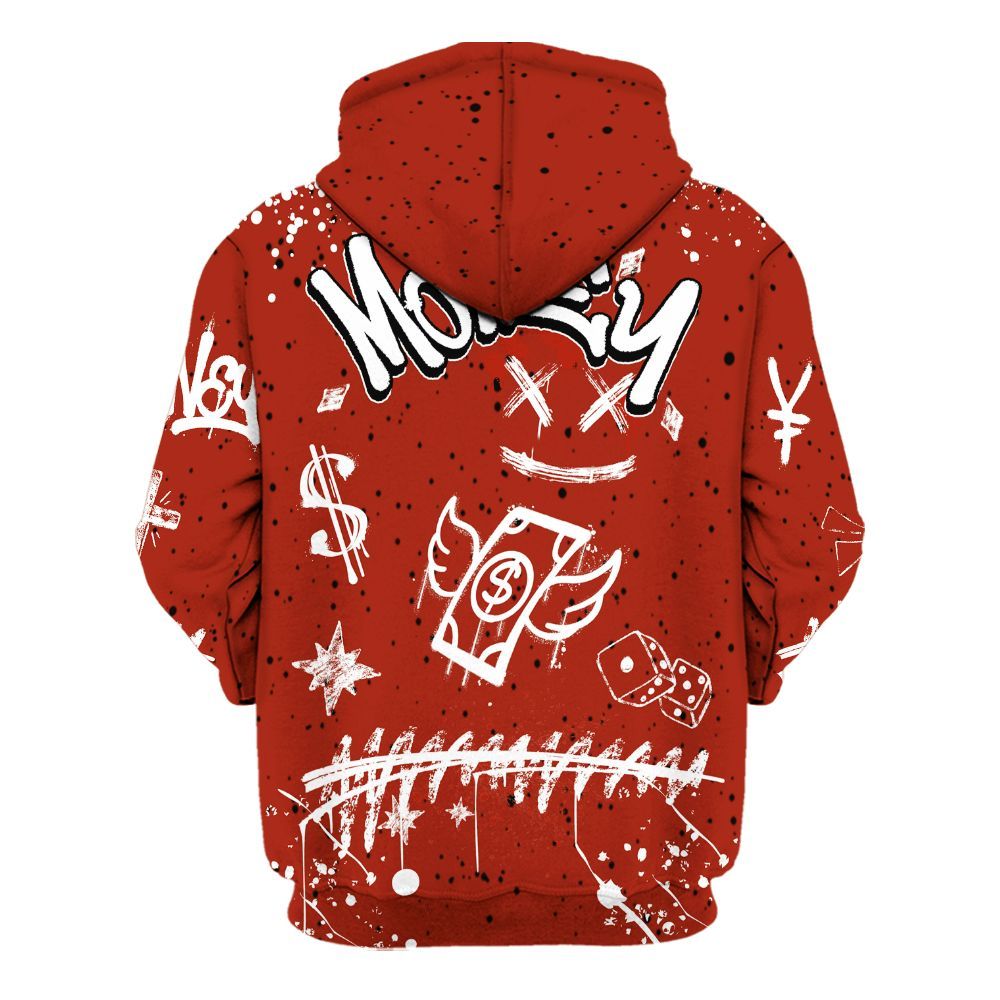 Hoodie To Match Red Cement 4s - Everybody Paid In Full Crayon All Over Print