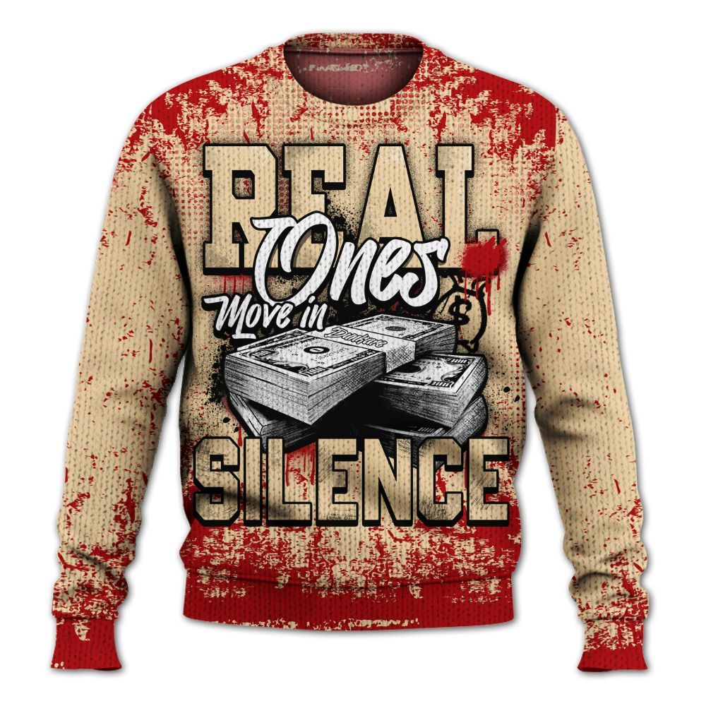 Knitted Sweater To Match Dunk Low Strawberry Waffle - Move In Silence Money Street Retro