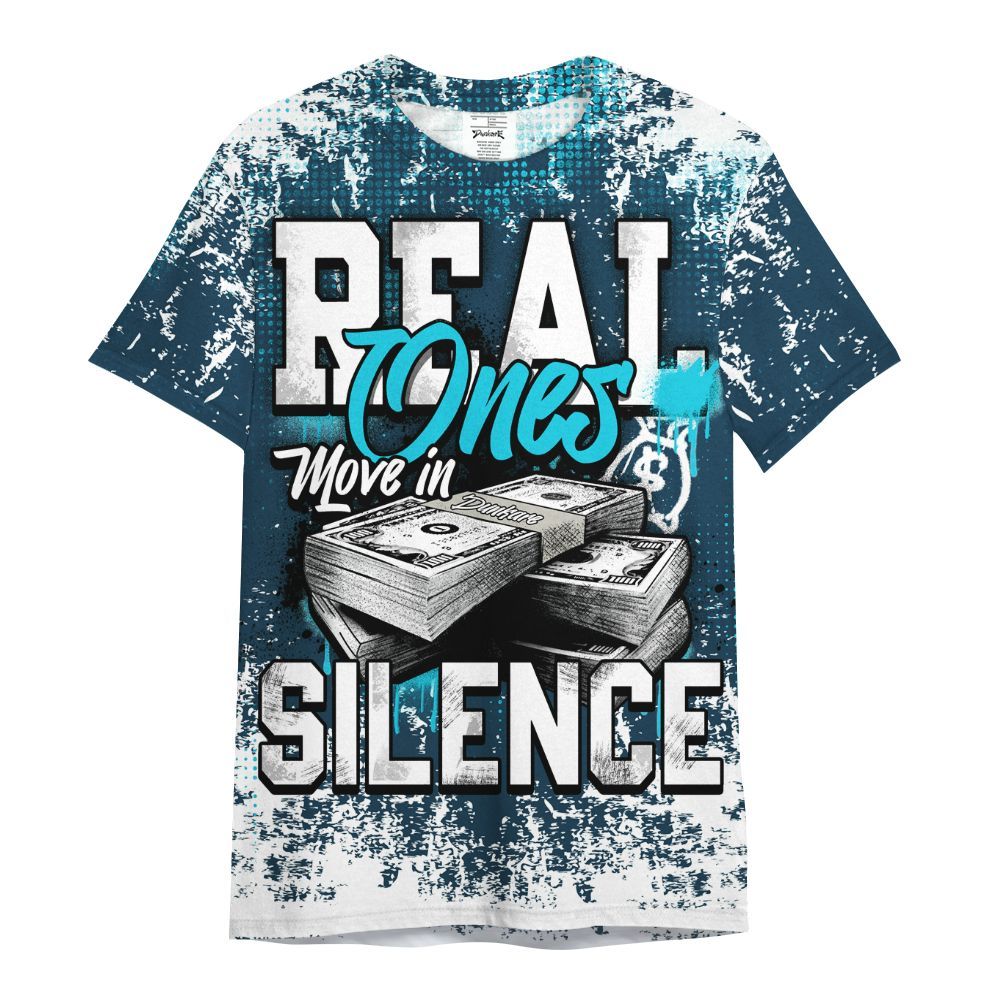 Shirt To Match Air Navy Baltic Blue - Move In Silence Money Street Retro All Over Print