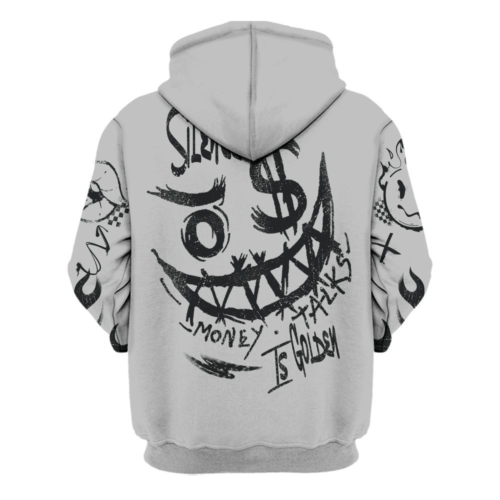 Hoodie To Match Low 85 Metallic Black 1s - Mouth Burning Street Style All Over Print