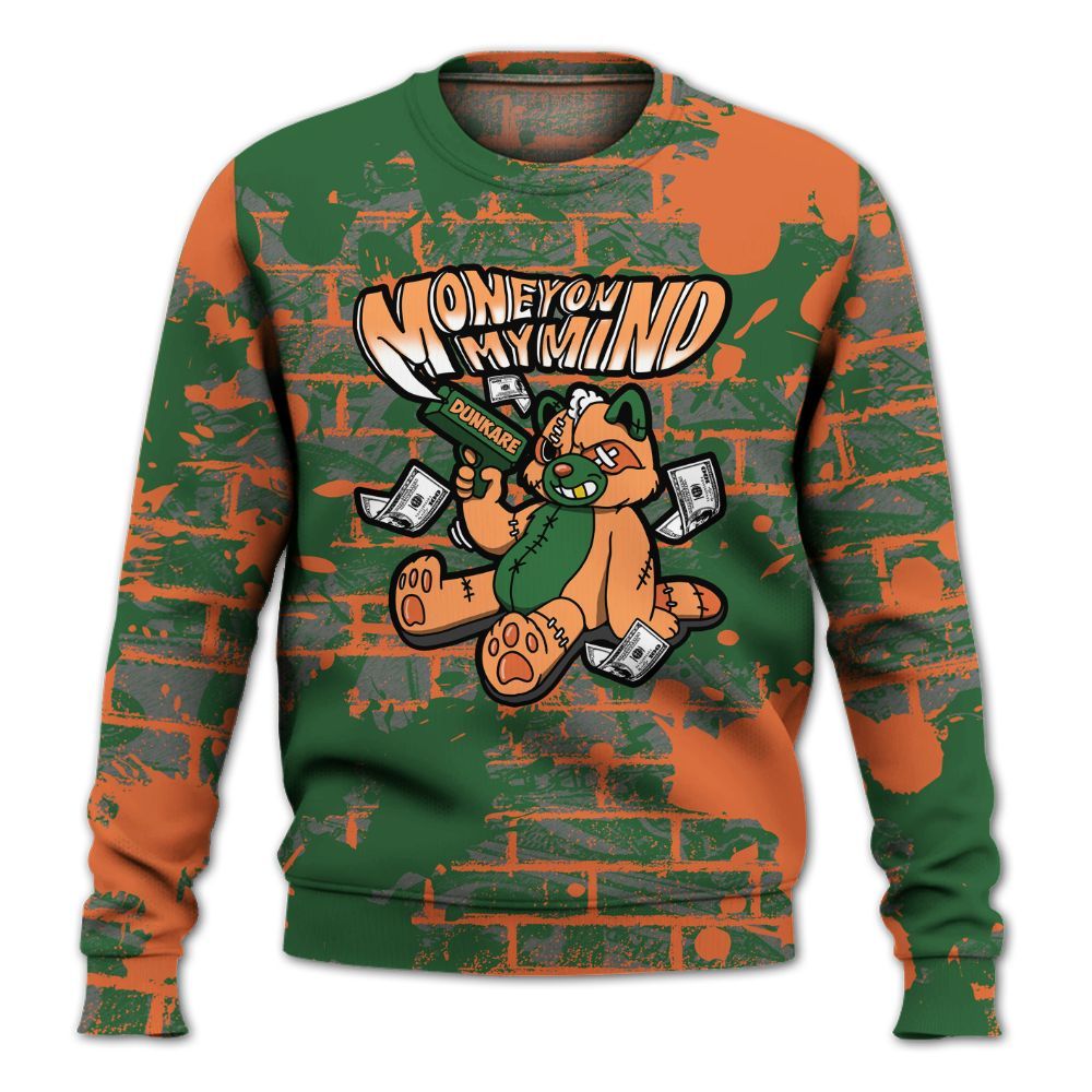 Sweatshirt To Match Low Miami 5s - Money On My Mind Raccoon Brick All Over Print