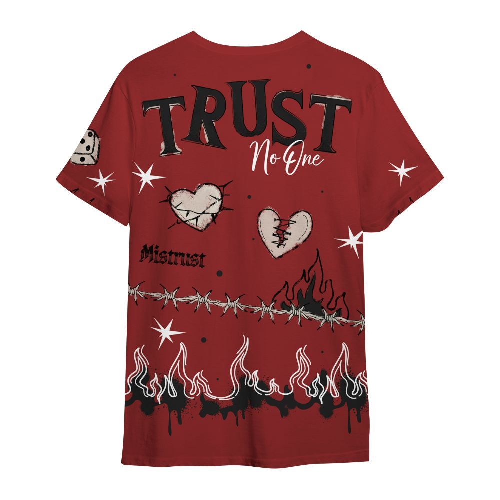 Shirt To Match High 85 Bred 1s - Trust No One Snake-Bite Doodle Crayon All Over Print