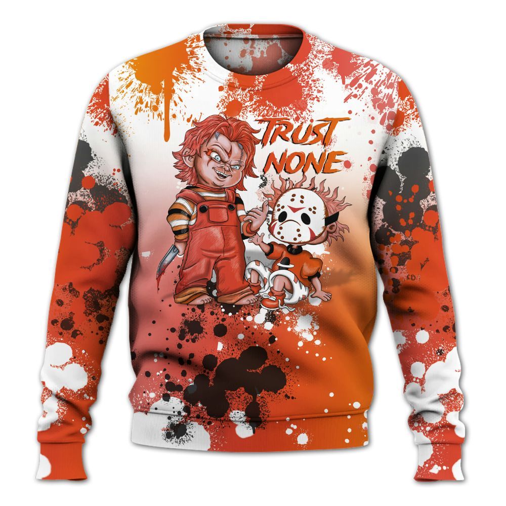 Sweatshirt To Match Dunk High Candy Corn - Trust No One Scary All Over Print