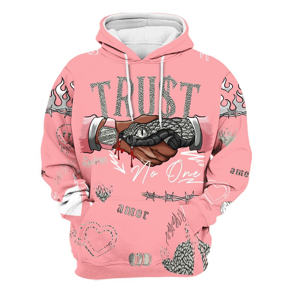 Hoodie To Match Retro Wings 3s - Snake Trust No One All Over Print