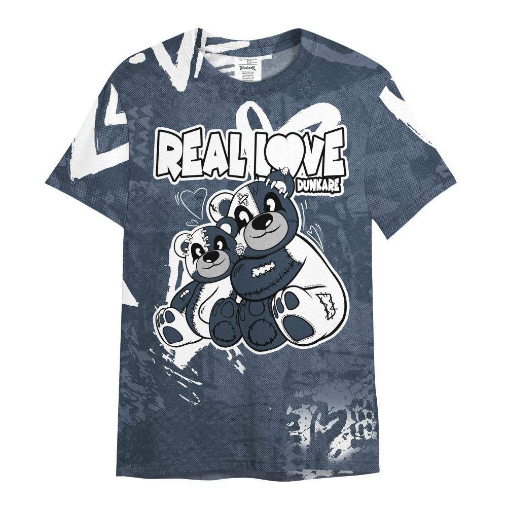 Shirt To Match Low Diffused Blue 11s - Sincere Fondness Bear All Over Print