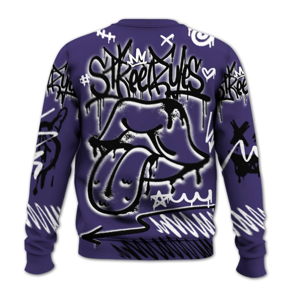 Sweatshirt To Match Retro Court Purple 13s - Break Rules Streetwear All Over Print