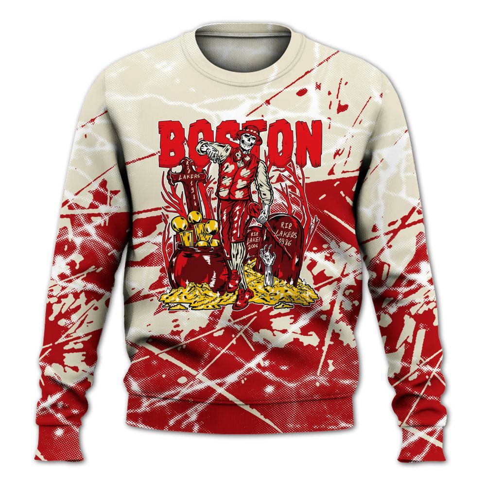 Sweatshirt To Match Cement Grey 3s - Goldrush Skeleton Profound All Over Print