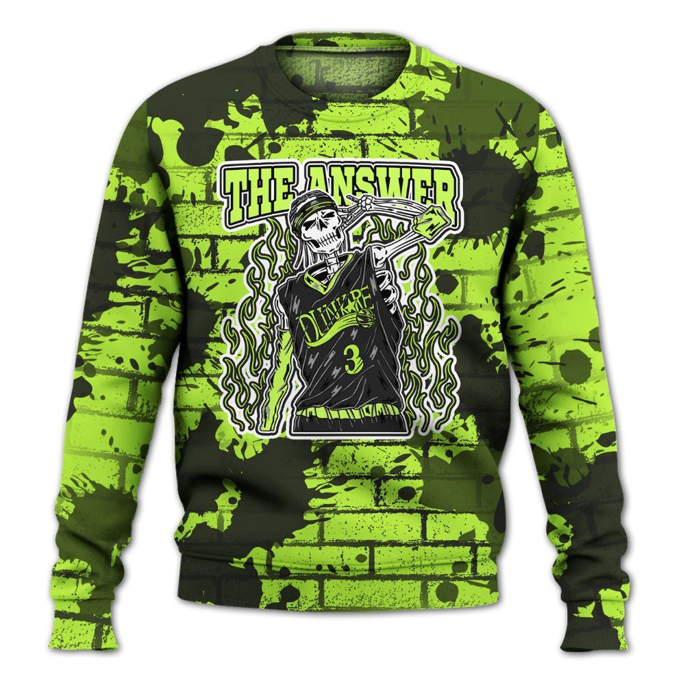 Sweatshirt To Match Air Force 1 Low Dance Volt - Allen Answer Skeleton Brick All Over Print