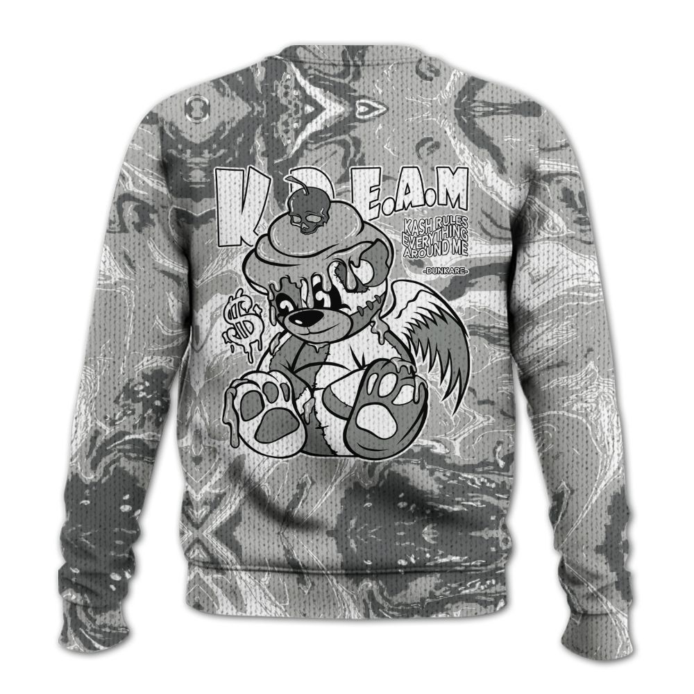 Knitted Sweater To Match Paris Cement Grey 4s - Loot Bear Liquid