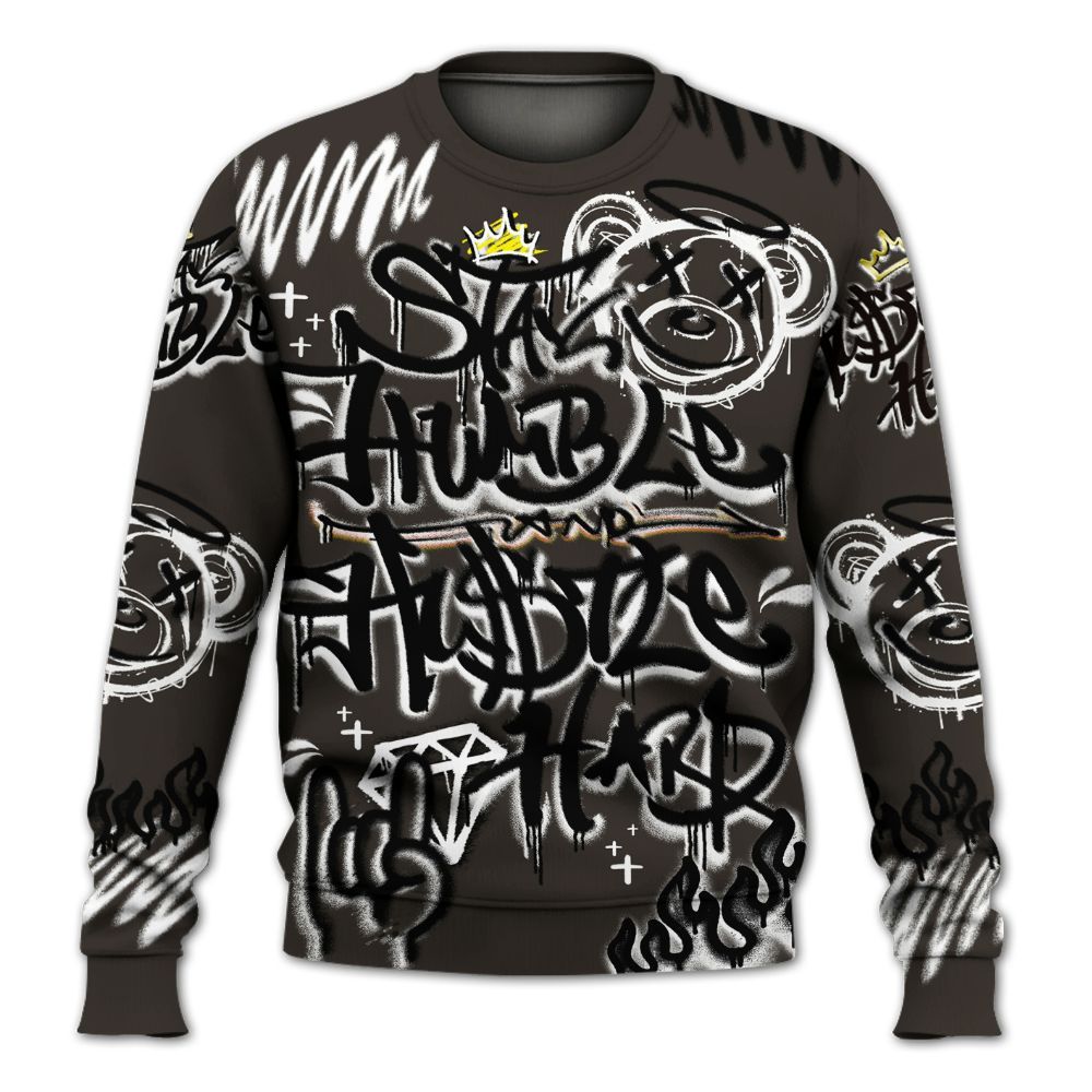 Sweatshirt To Match Baroque Brown 12s - Humble Drip Streetwear Graffity All Over Print