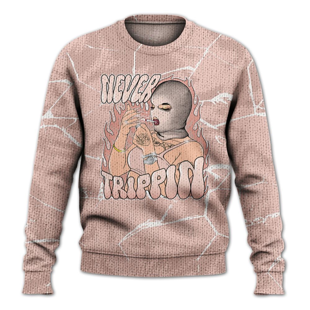 Knitted Sweater To Match Low Legend Pink 11s - Ne'er Trippin' Unique Crack