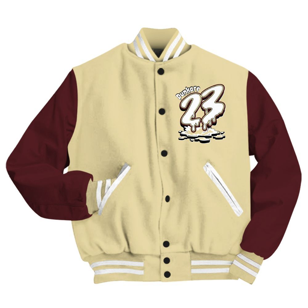Varsity Jacket To Match Women Phantom 12s - Custom Name 23 Drip All Over Print