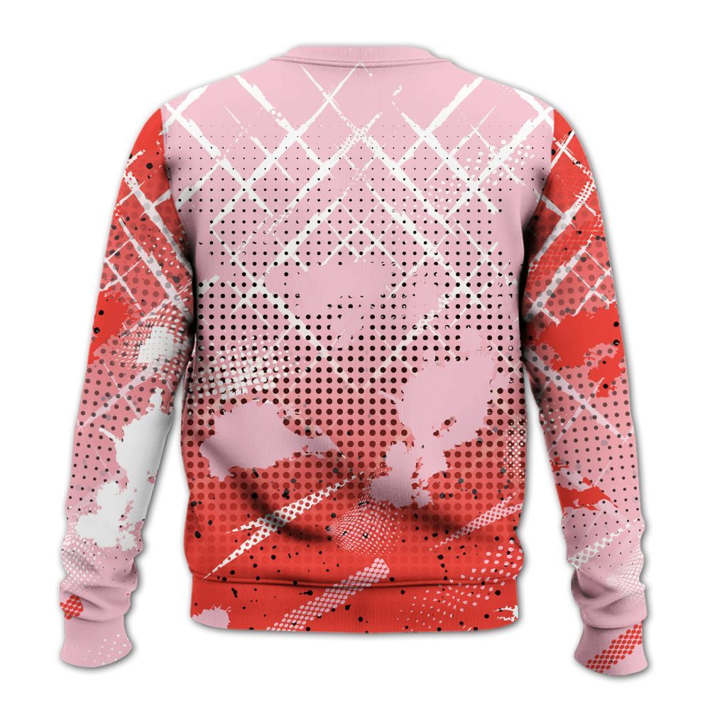 Sweatshirt To Match Retro Awake Arctic Pink - Halftone Stand Business Dripping All Over Print