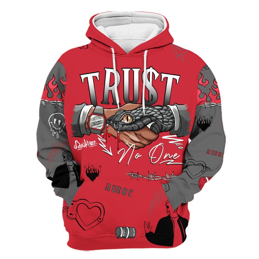 Hoodie To Match Bunny 2025 8s - Snake Trust No One All Over Print