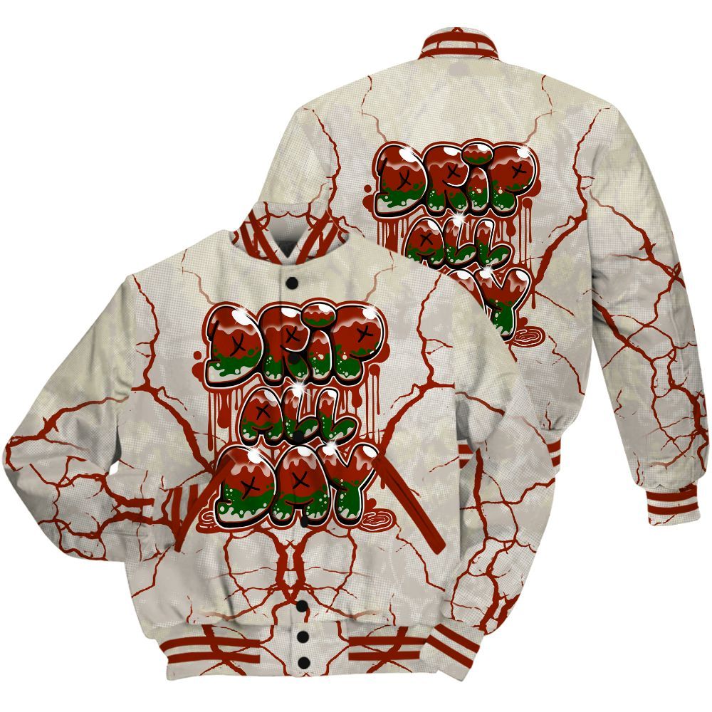 Varsity Jacket To Match El Grito 5s Shirt - DRIPPIN Days Graphic Halloween All Over Print
