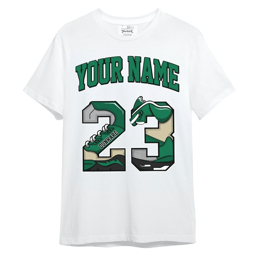 Shirt To Match Pine Green 4s - Custom Name Number 23 5s Unisex Shirt