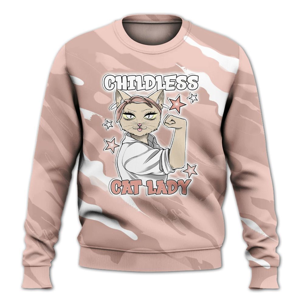 Sweatshirt To Match Low Legend Pink 11s - Childless Kat Lady All Over Print