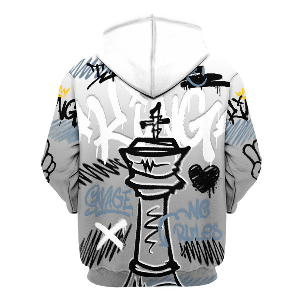 Hoodie To Match Black Chrome 6s - Street King Chess Streetwear All Over Print
