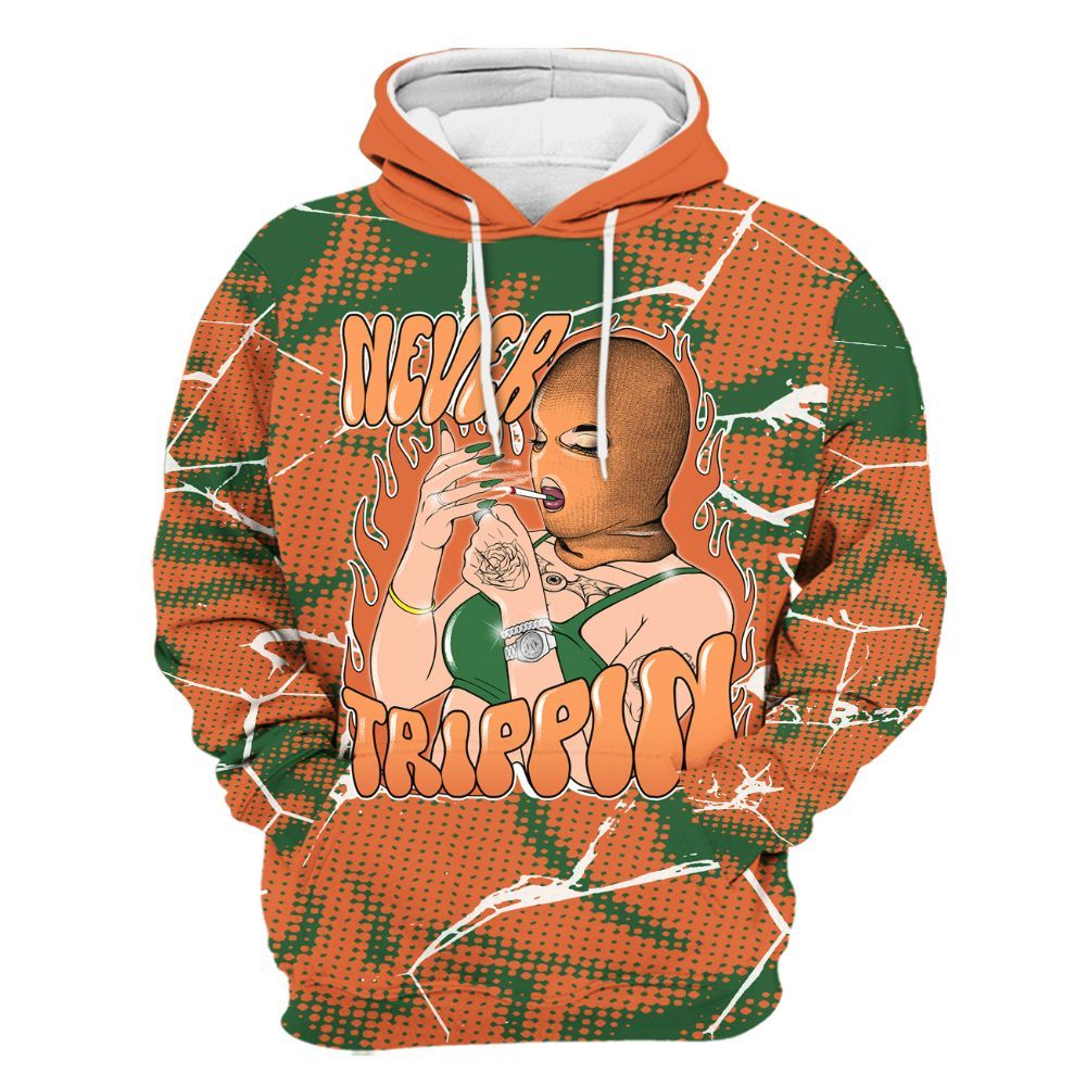 Hoodie To Match Low Miami 5s - Ne'er Trippin' Unique Crack All Over Print