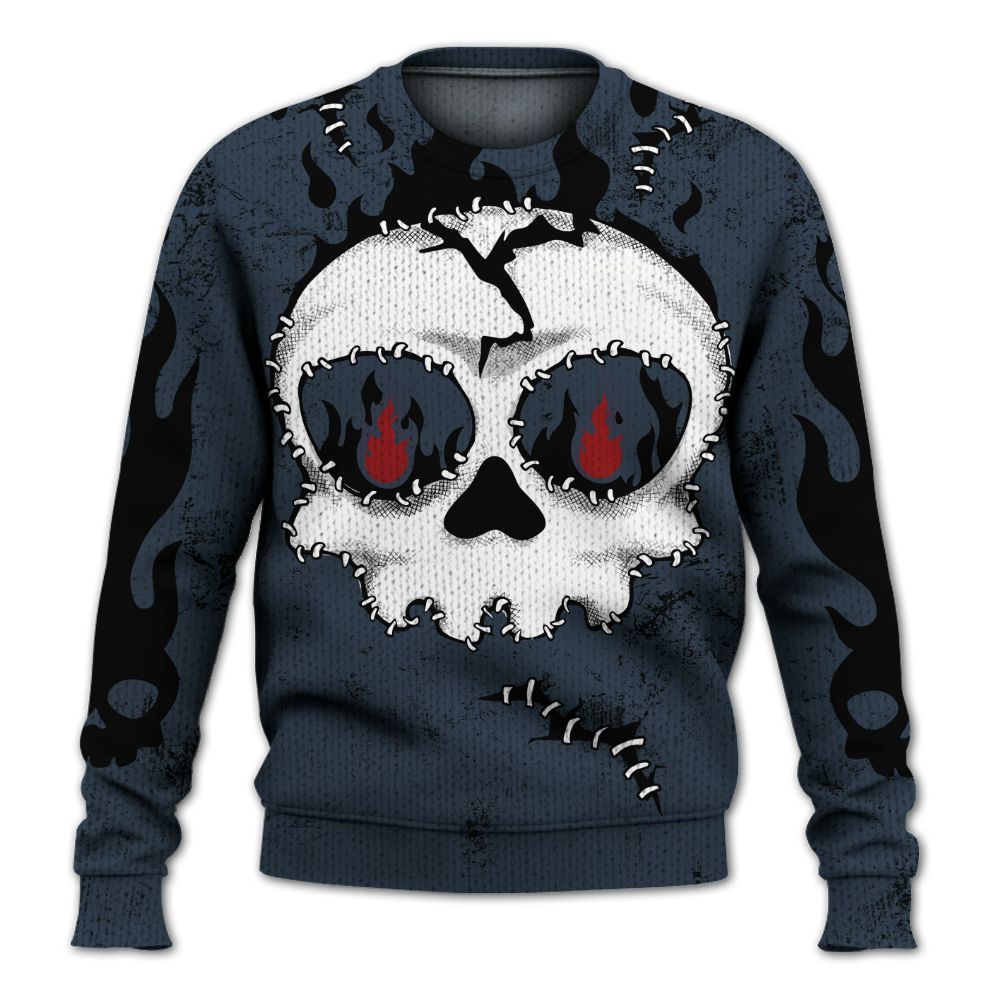 Knitted Sweater To Match Retro Olympic 6s - Cracked Skull Stitches