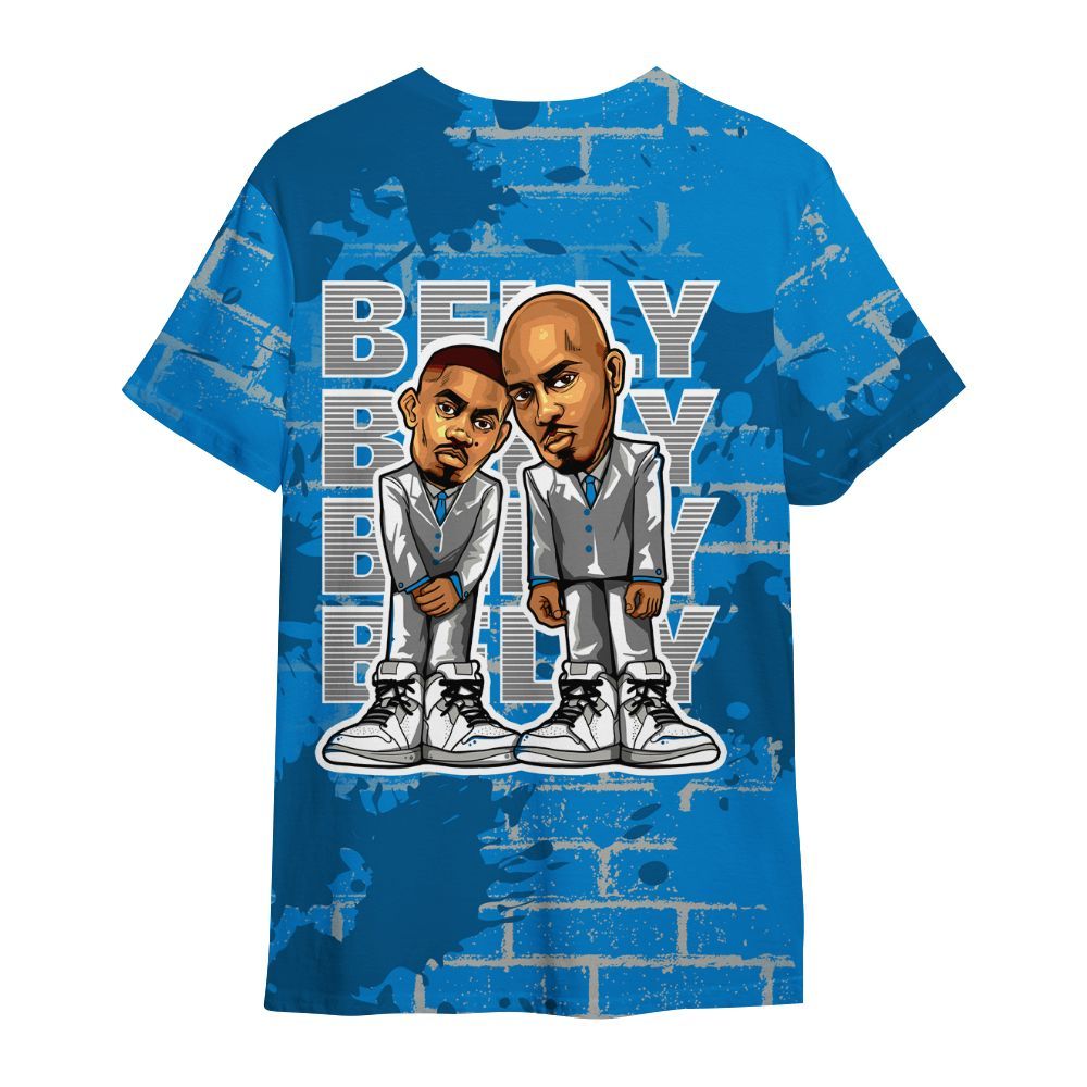 Shirt To Match Military Blue 4s - Belly Sneakers Graphic Halloween White All Over Print