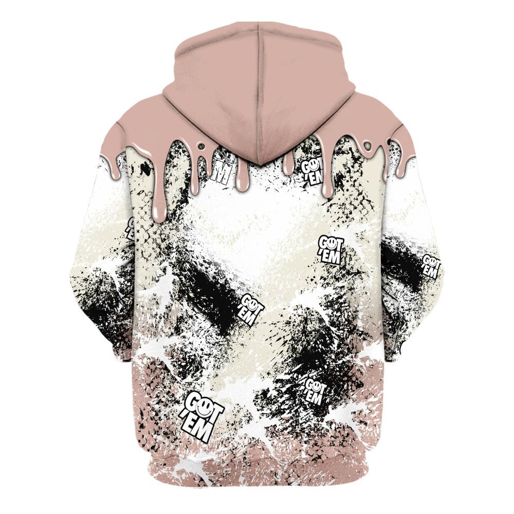 Hoodie To Match Air Force Low 1 Arctic Orange - Dripping 23 Drip All Over Print