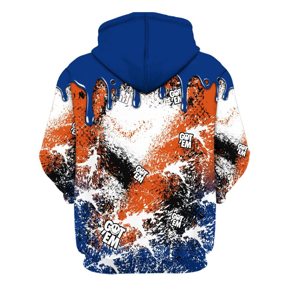 Hoodie To Match Mid Knicks 1s - Dripping 23 Drip All Over Print