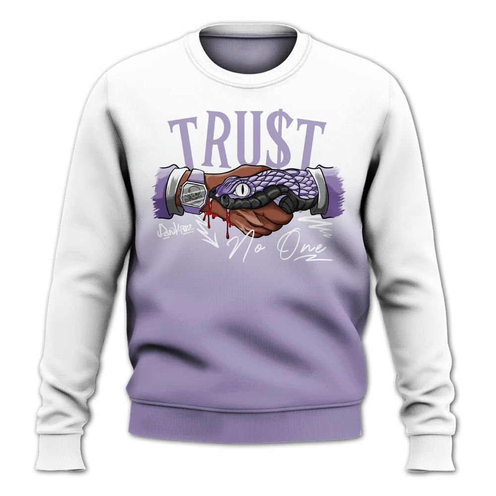Sweatshirt To Match Low Pure Violet 11s - Snake Trust No One Drip All Over Print