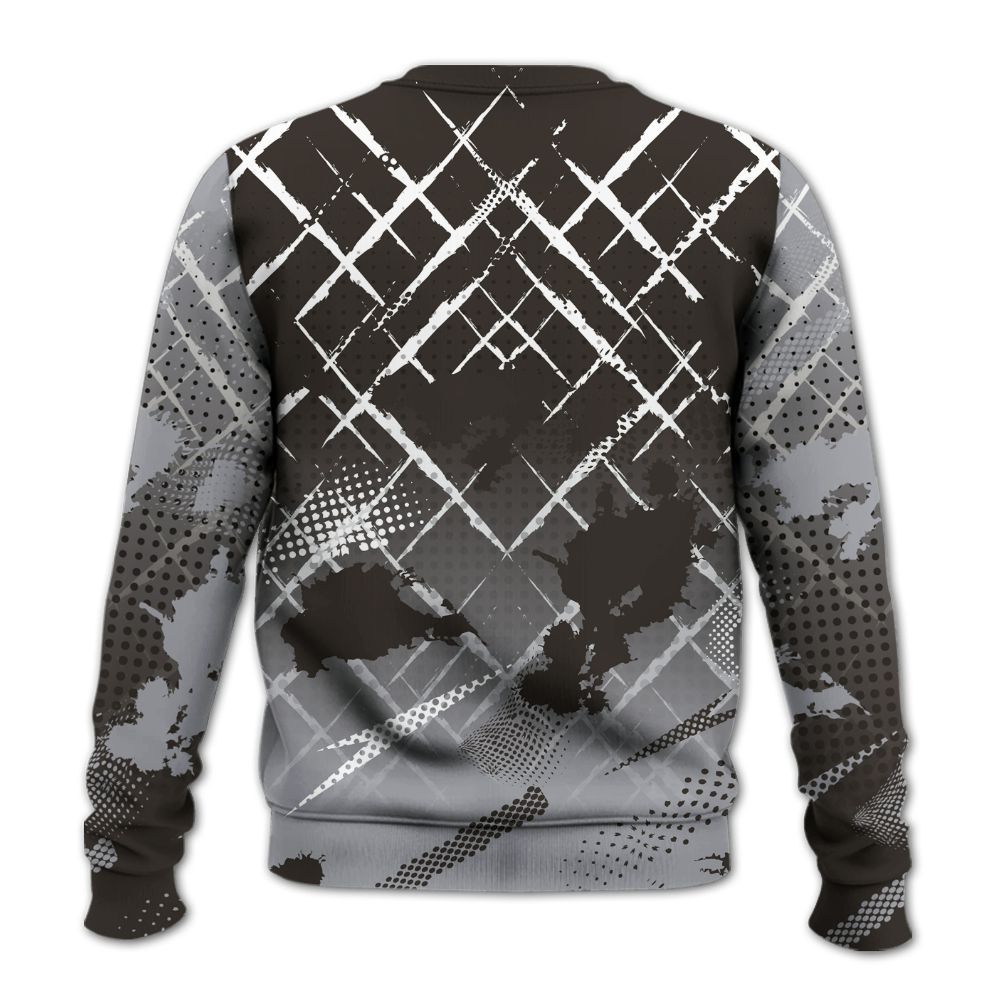 Sweatshirt To Match Baroque Brown 12s - Halftone Stand Business Dripping All Over Print