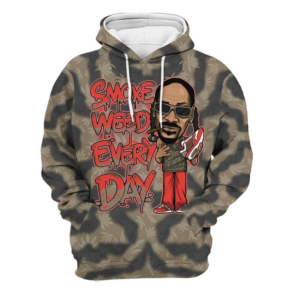 Hoodie To Match Olive 9s - Smoking Every Day Graphic Weeding Art All Over Print