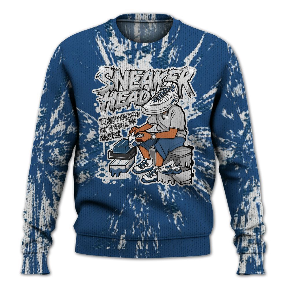 Knitted Sweater To Match High OG Midnight Navy 1s - Sneakers Headache Graphic Luxury