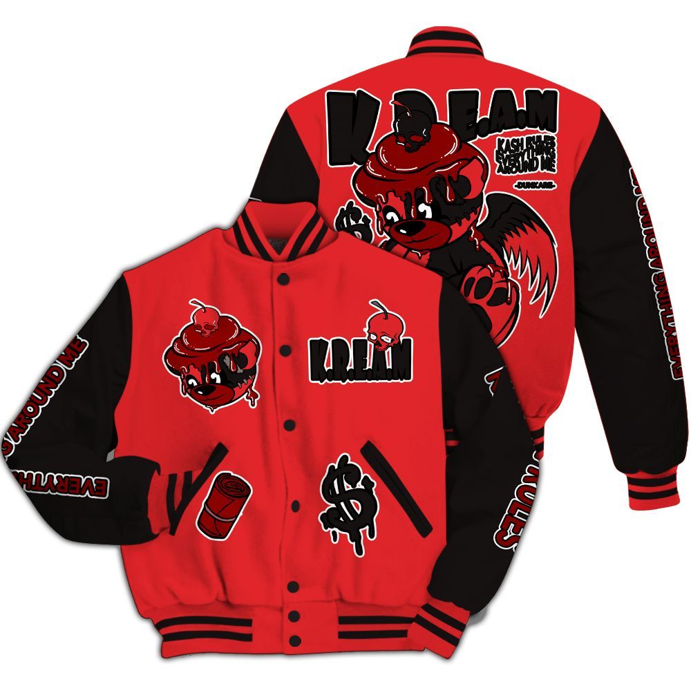 Varsity Jacket To Match Chile Red 9s - Loot Bear All Over Print