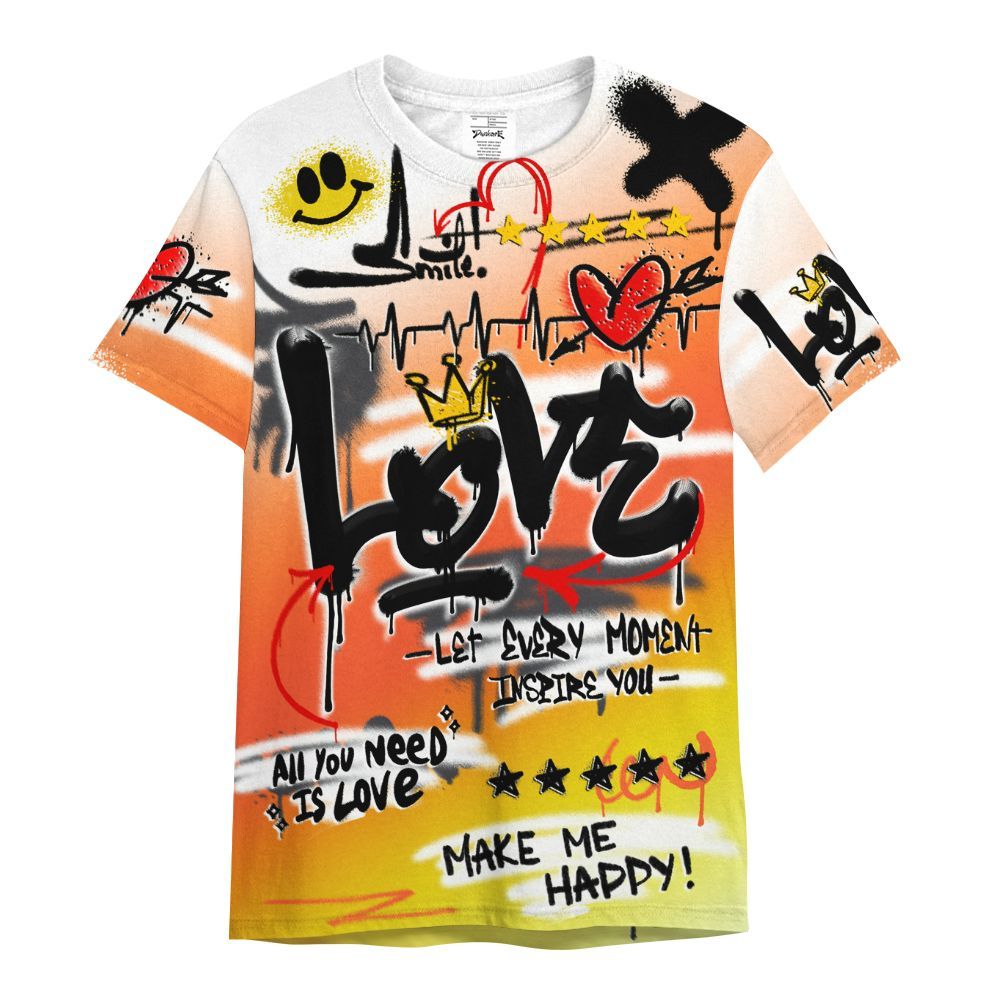 Shirt To Match Dunk High Candy Corn - Happy Love Beats Graffiti Streetwear All Over Print