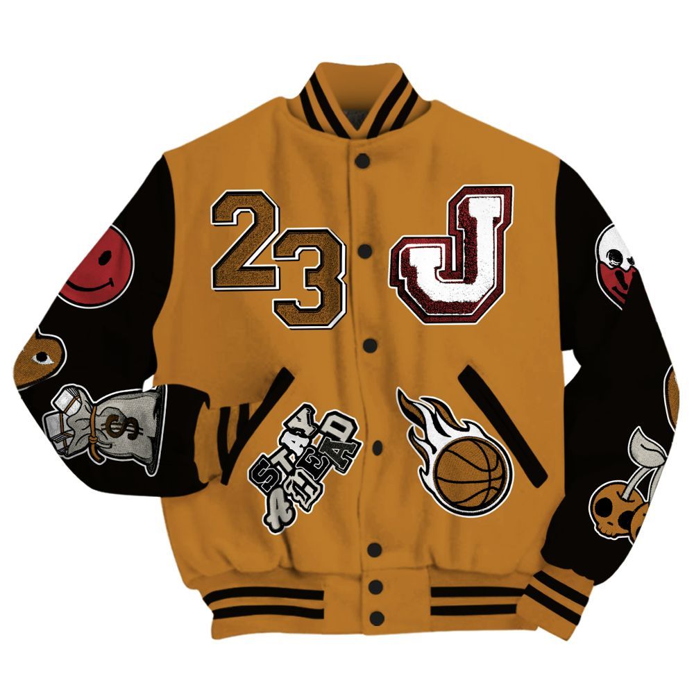 Varsity Jacket To Match Air Max Plus Sunset Swarovski - Hustles Money Number 23 All Over Print