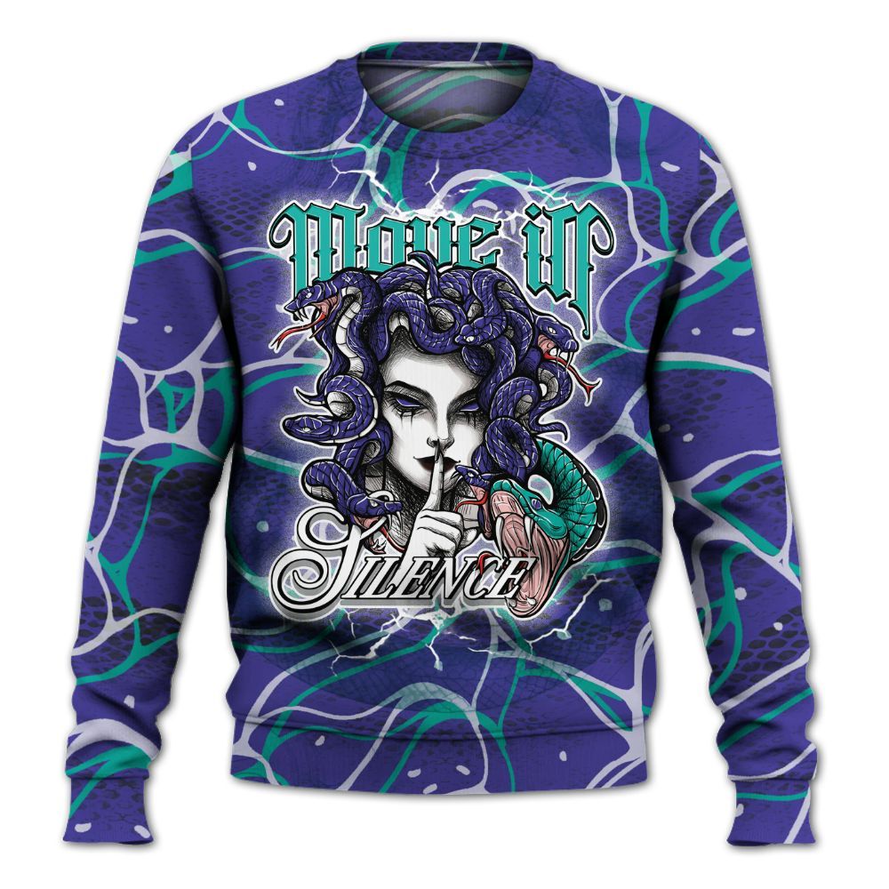 Sweatshirt To Match Retro Grape 5s - Girl Move In Silence All Over Print