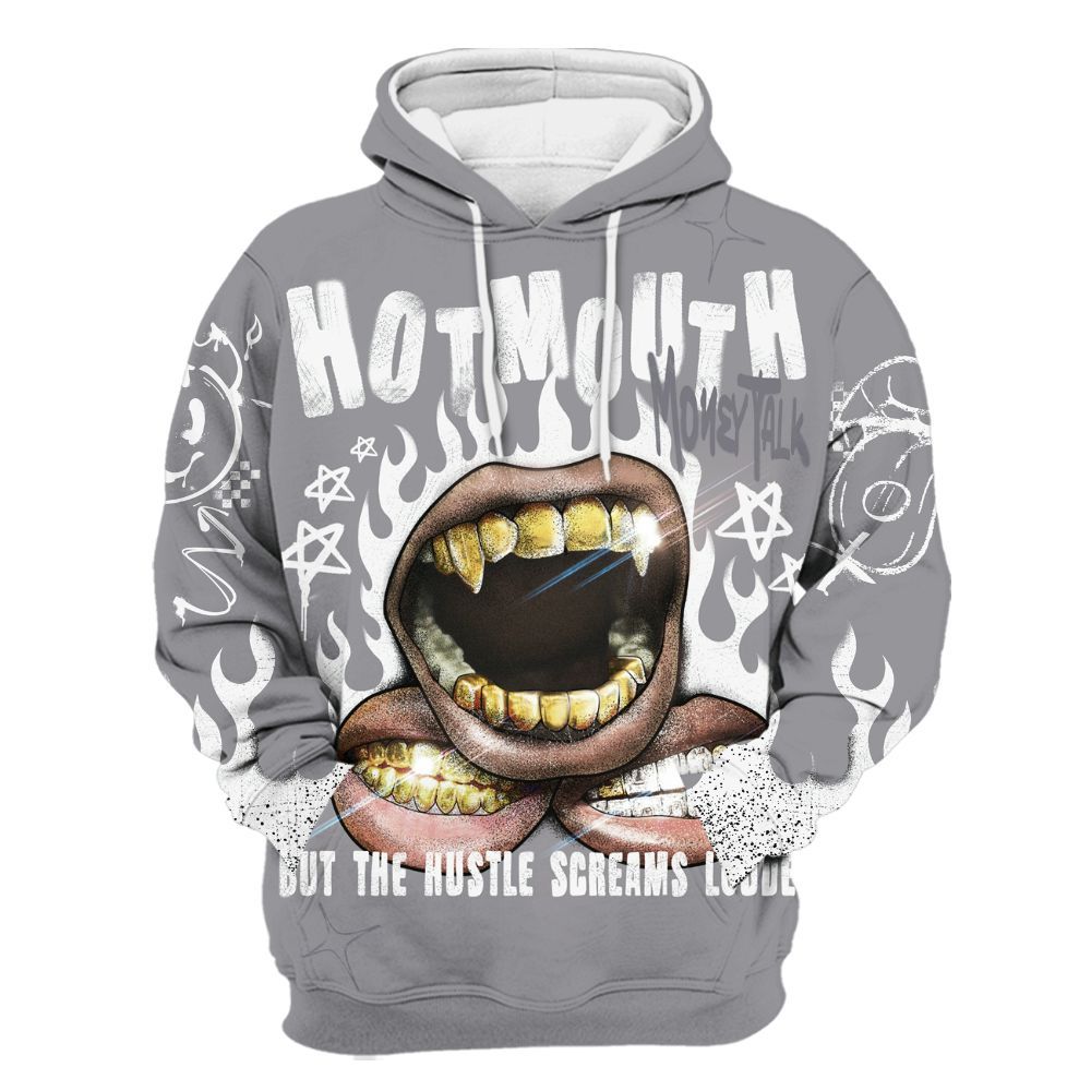 Hoodie To Match Cement Grey 11s - Mouth Burning Street Style All Over Print