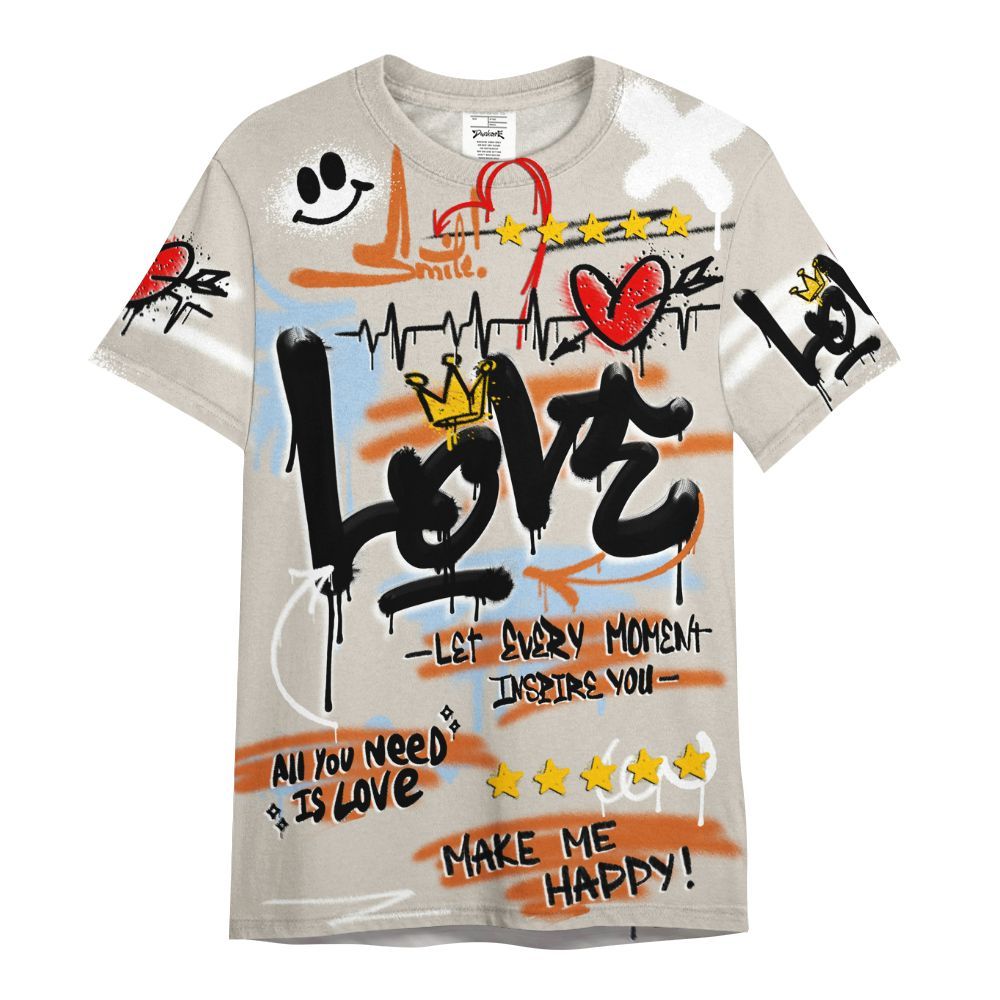 Shirt To Match SE Craft 5s - Happy Love Beats Graffiti Streetwear All Over Print
