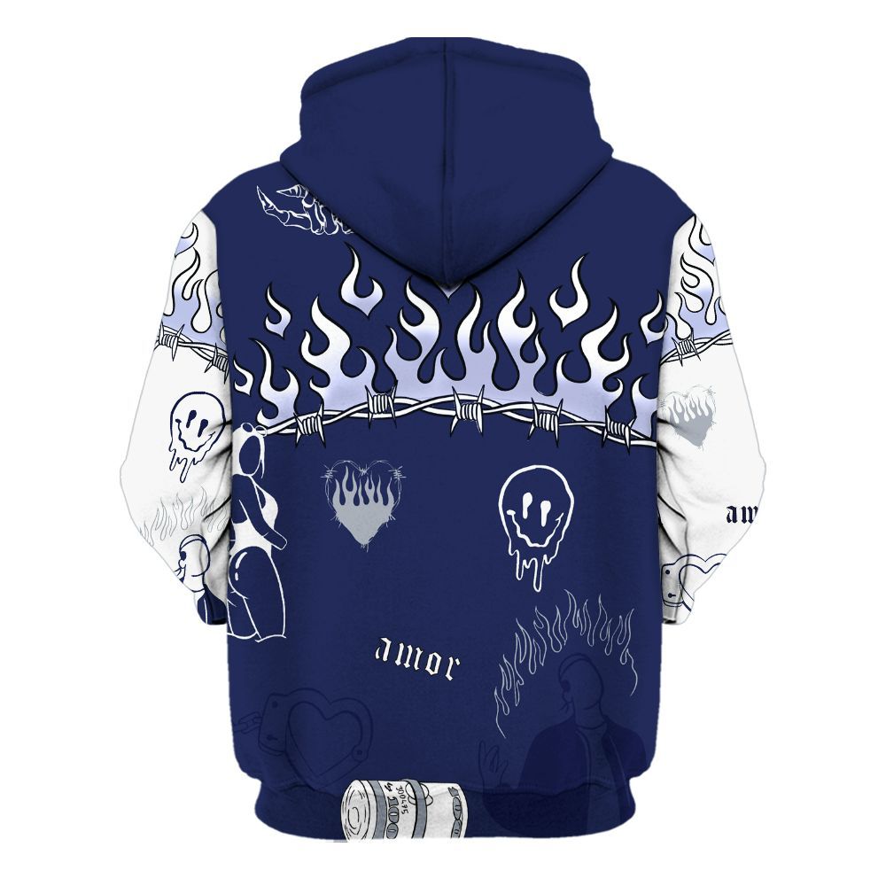 Hoodie To Match Midnight Navy 11s - Snake Trust No One All Over Print