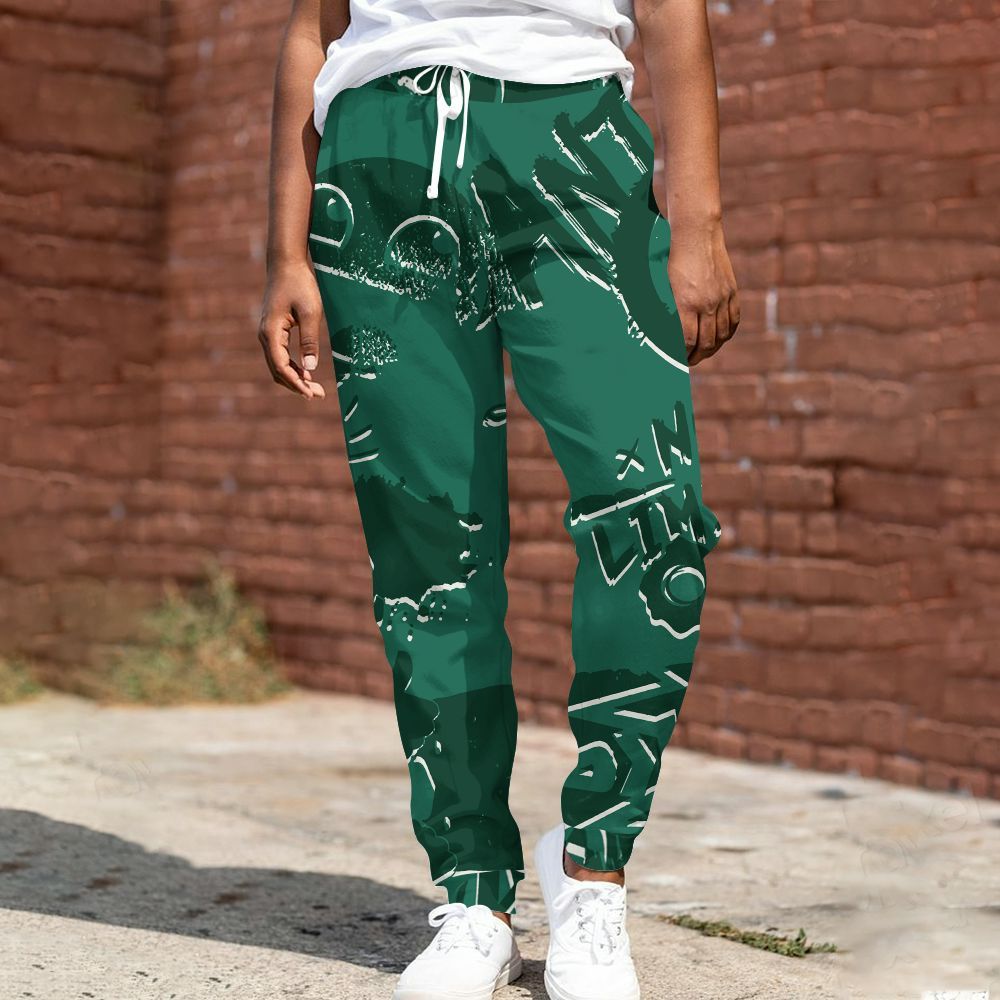 Sweatpant To Match Oxidized Green 4s - Monogram Graffiti All Over Print