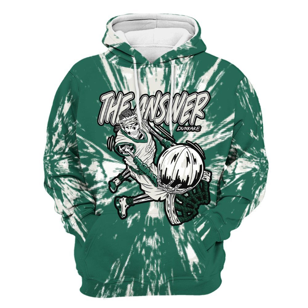 Hoodie To Match Oxidized Green 4s - The Answer Skeleton Luxury All Over Print