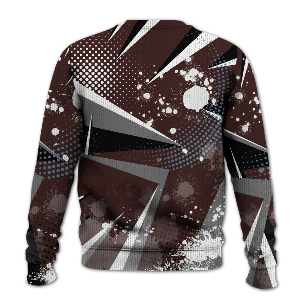 Knitted Sweater To Match Burgundy 5s - Poly Trust No One Dripping