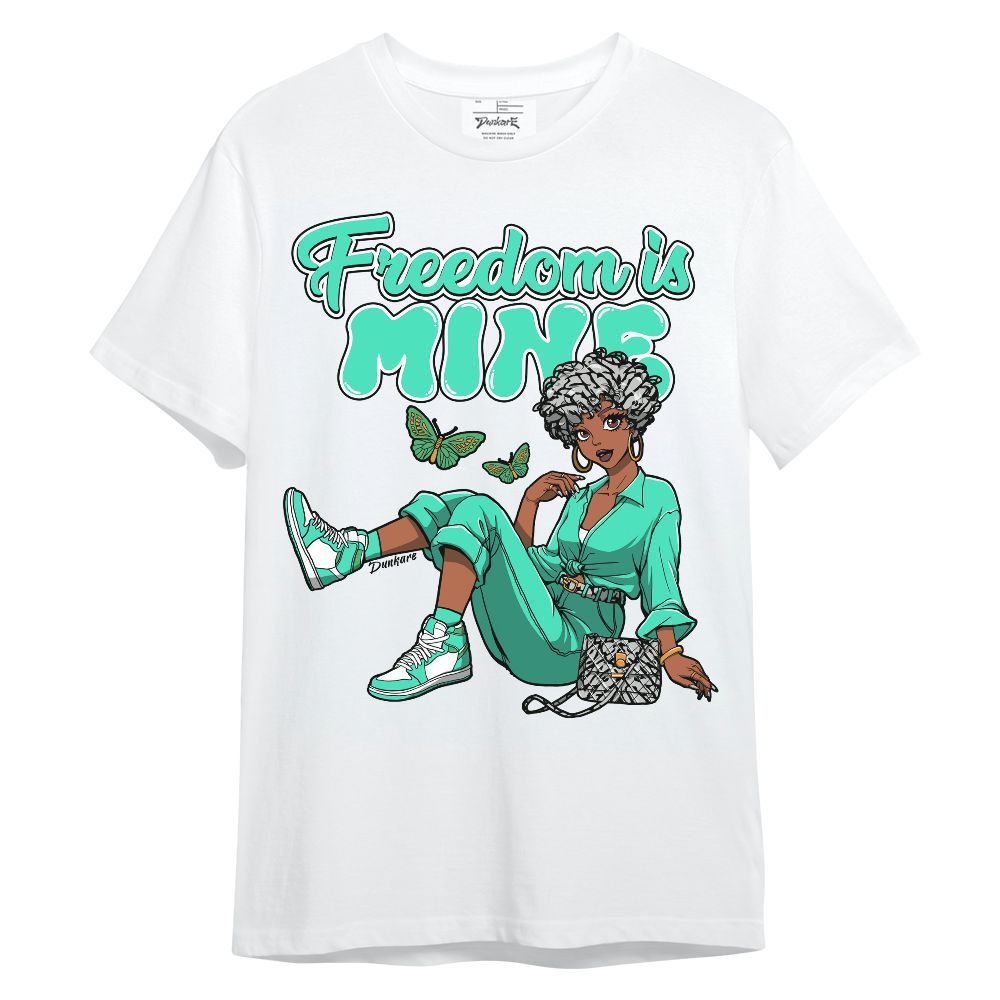 Shirt To Match Black Green Glow 3s - Freedom Is Mine Green Glow 3s Unisex Shirt
