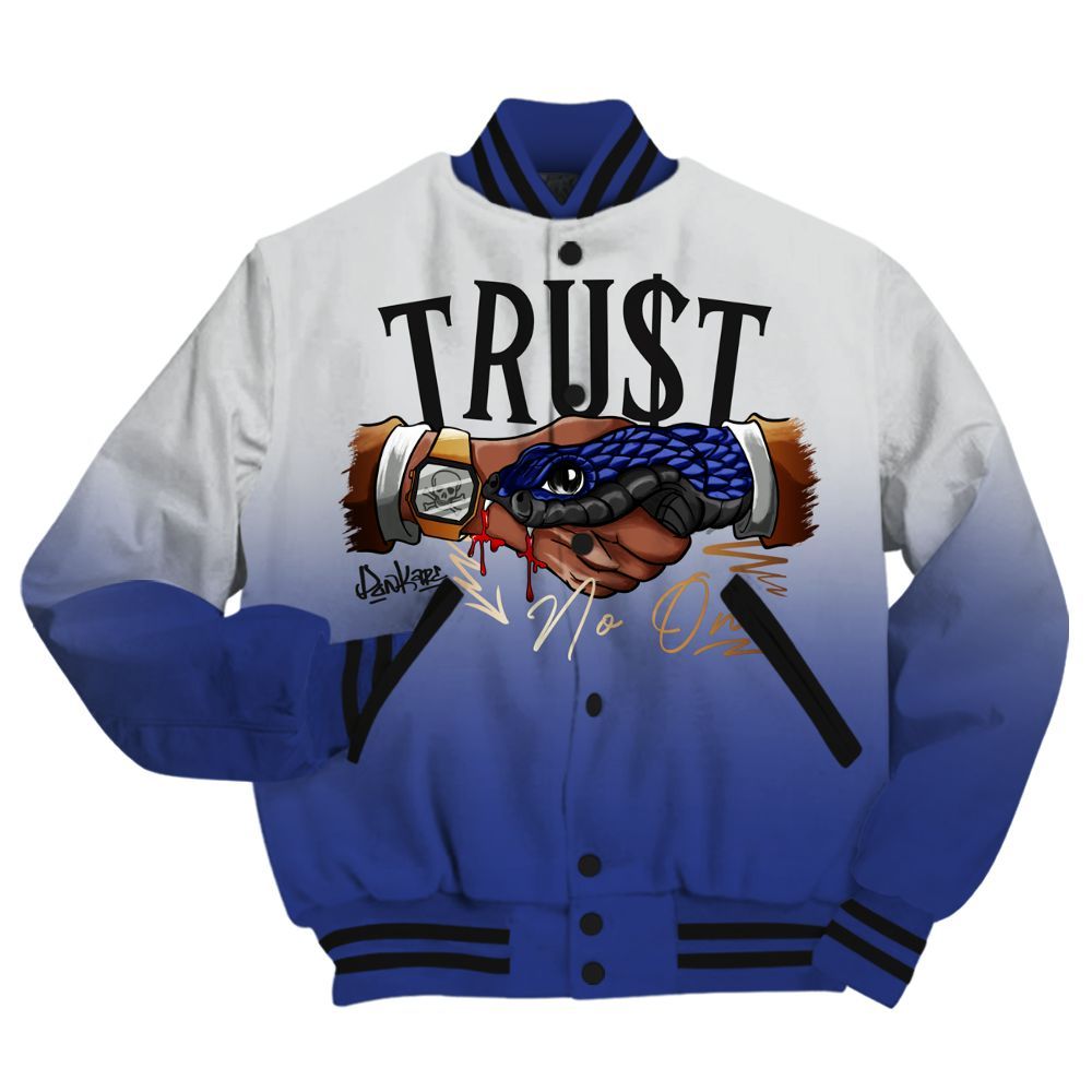 Varsity Jacket To Match JM Pro Black Concord - Trust No One Drip All Over Print